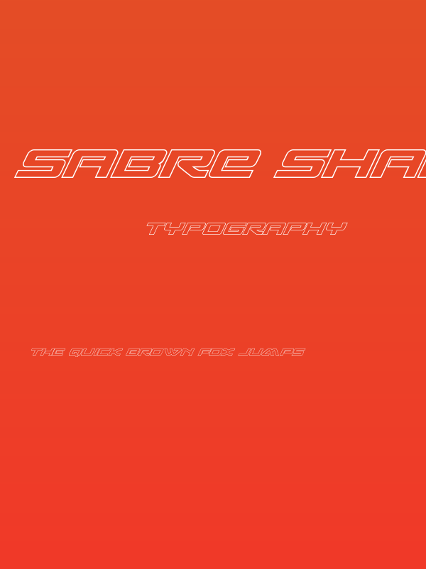 Sabre Shark Outline Poster