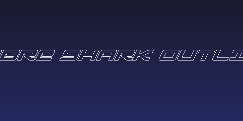 Sabre Shark Outline Social Header