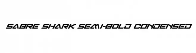 Sabre Shark Semi-Bold Condensed  免费字体下载