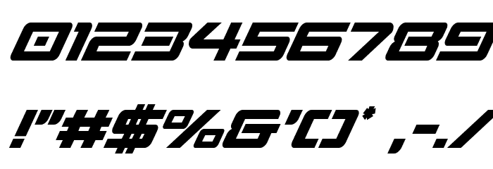 Sabre Shark Semi-Bold Condensed Font OTHER CHARS