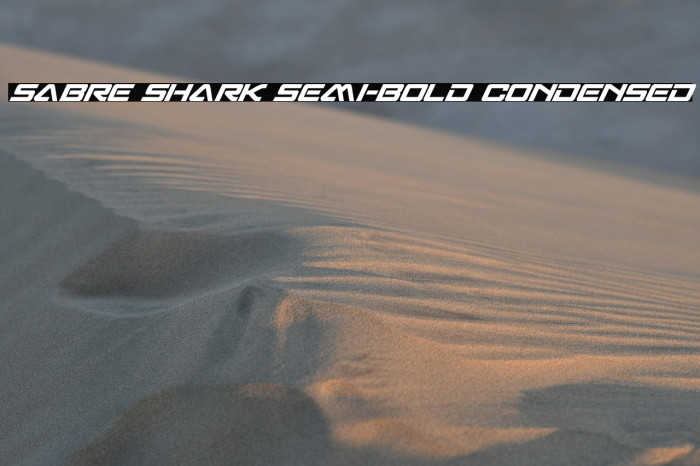 Sabre Shark Semi-Bold Condensed Example 3
