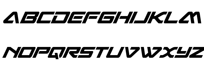 Sabre Shark Semi-Bold Condensed Font LOWERCASE