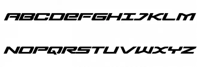 Sabre Shark Semi-Bold Expanded Шрифта ВЕРХНИЙ