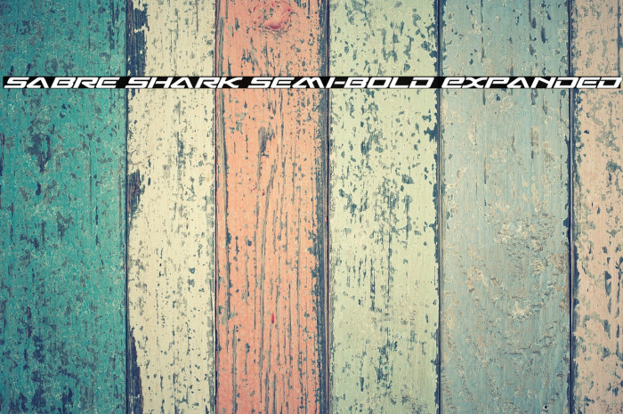 Sabre Shark Semi-Bold Expanded Example 1