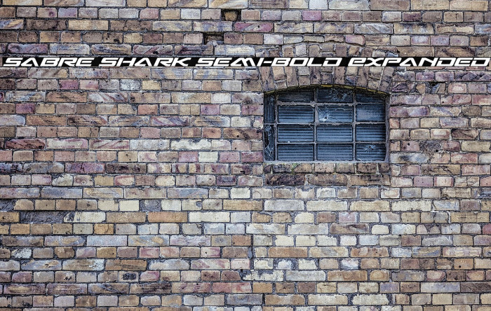 Sabre Shark Semi-Bold Expanded Example 3