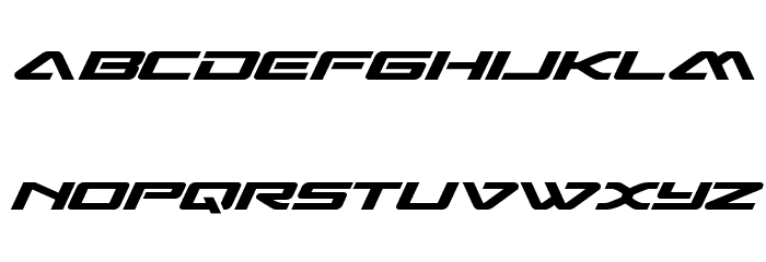 Sabre Shark Semi-Bold Expanded Font LOWERCASE