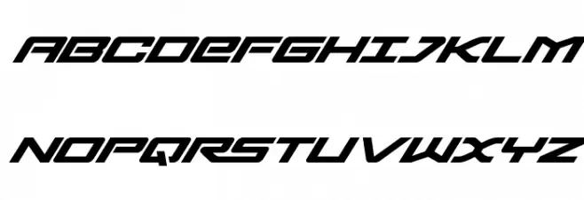 Sabre Shark Semi-Bold Italic Schriftart Groß