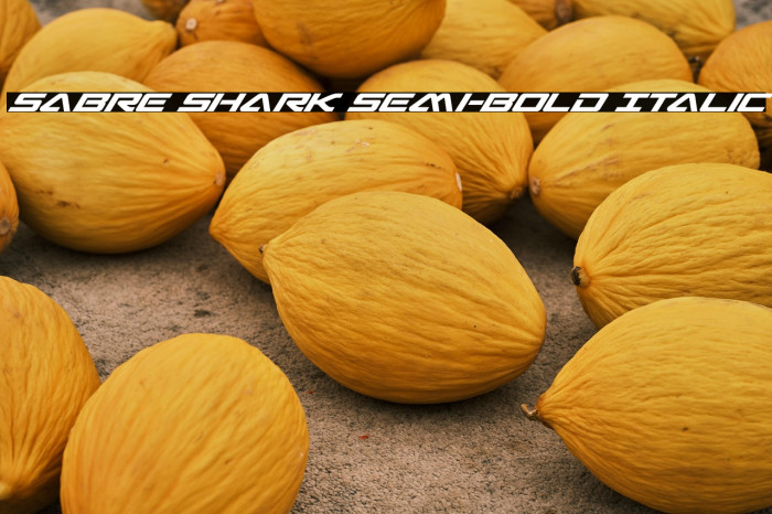 Sabre Shark Semi-Bold Italic Example 1