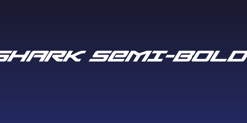 Sabre Shark Semi-Bold Italic Social Header