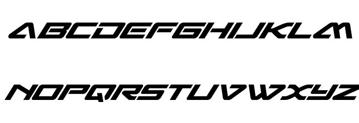 Sabre Shark Semi-Bold Italic Font LOWERCASE