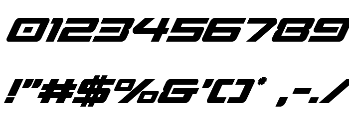 Sabre Shark Semi-Bold Semi-Condensed Font OTHER CHARS