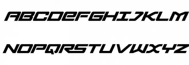 Sabre Shark Semi-Bold Semi-Condensed フォント 大文字