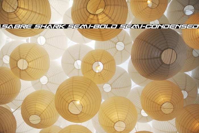Sabre Shark Semi-Bold Semi-Condensed Example 2