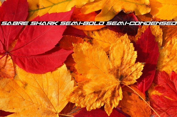 Sabre Shark Semi-Bold Semi-Condensed Example 3