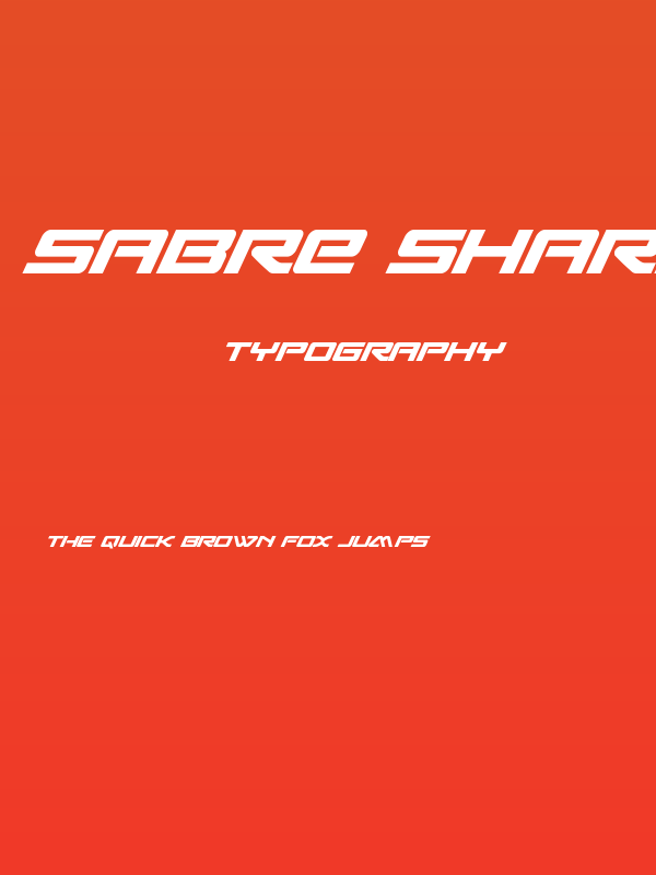 Sabre Shark Semi-Bold Semi-Condensed Poster
