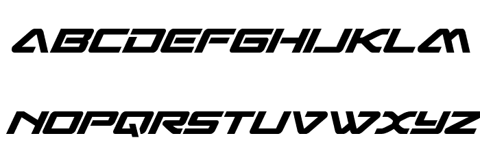 Sabre Shark Semi-Bold Semi-Condensed Font LOWERCASE