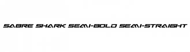 Sabre Shark Semi-Bold Semi-Straight  नि: शुल्क फ़ॉन्ट्स डाउनलोड