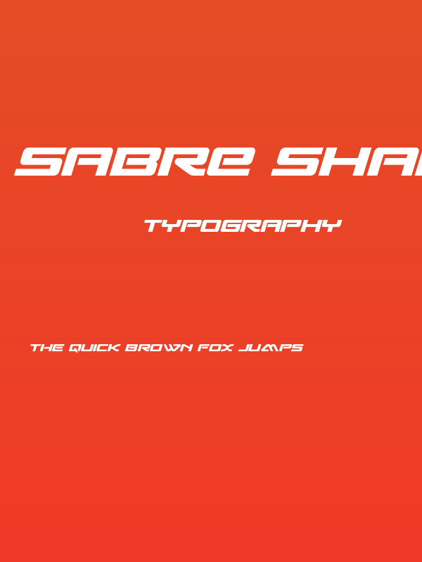 Sabre Shark Semi-Bold Semi-Straight Poster