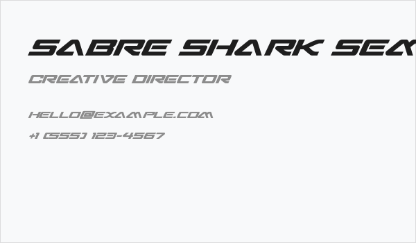 Sabre Shark Semi-Bold Business Card