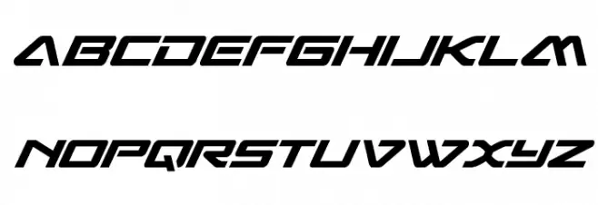 Sabre Shark Semi-Condensed Schriftart Kleinbuchstaben