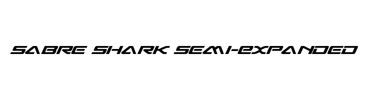 Sabre Shark Semi-Expanded  नि: शुल्क फ़ॉन्ट्स डाउनलोड