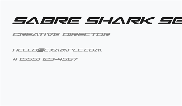 Sabre Shark Semi-Expanded Business Card