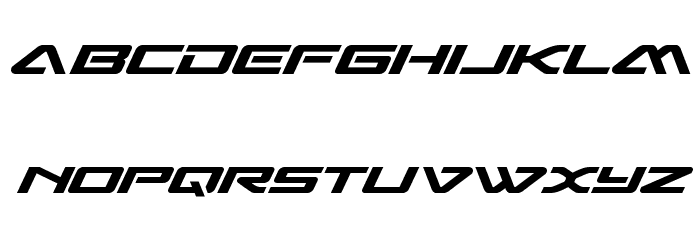 Sabre Shark Semi-Expanded Font LOWERCASE