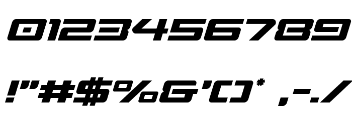 Sabre Shark Semi-Straight Font OTHER CHARS