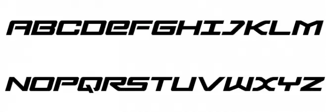 Sabre Shark Semi-Straight Schriftart Groß