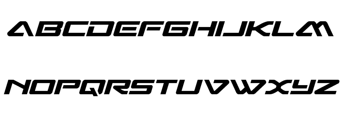 Sabre Shark Semi-Straight Font LOWERCASE