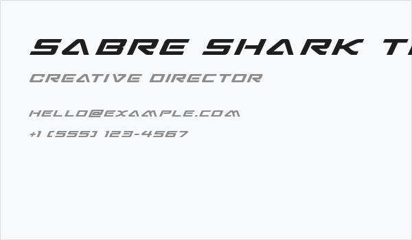 Sabre Shark Title Business Card
