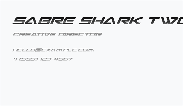 Sabre Shark Two-Tone Business Card
