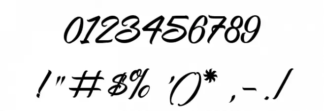 Sabre du Rhinoceros Font OTHER CHARS