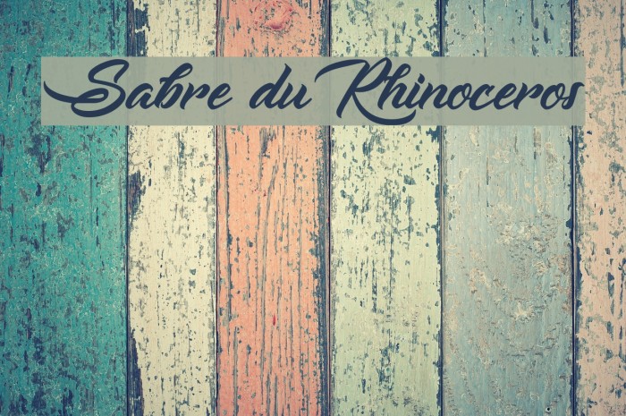 Sabre du Rhinoceros Font examples