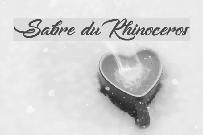 Sabre du Rhinoceros Font examples