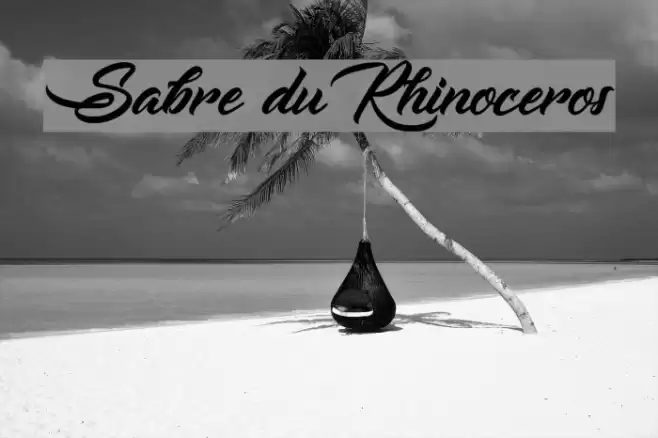 Sabre du Rhinoceros Font examples