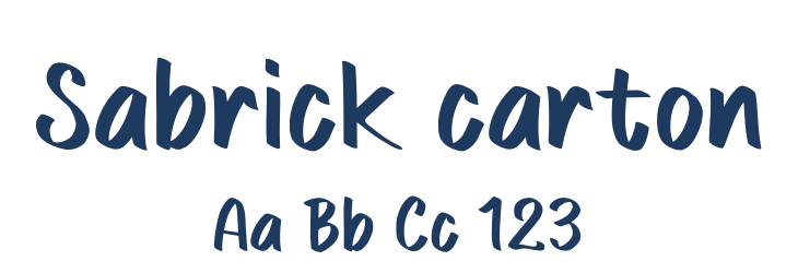 Sabrick carton Font Preview