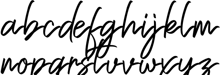 Sabrina Pamella Font LOWERCASE