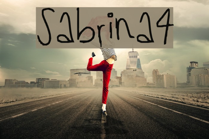 Sabrina4 Font examples