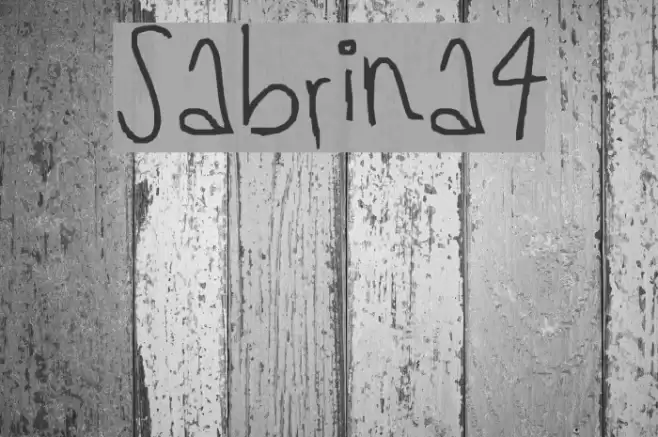 Sabrina4 Font examples
