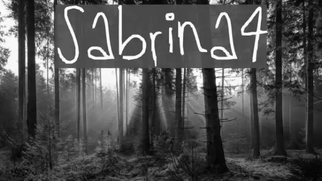 Sabrina4 Font examples