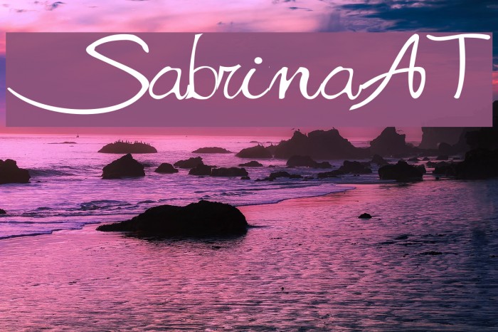 SabrinaAT Font examples