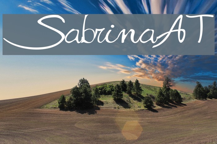 SabrinaAT Font examples