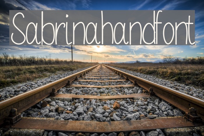 Sabrinahandfont Example 1