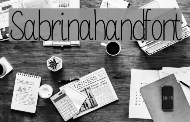 Sabrinahandfont Font examples