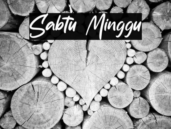 Sabtu Minggu Fonte examples
