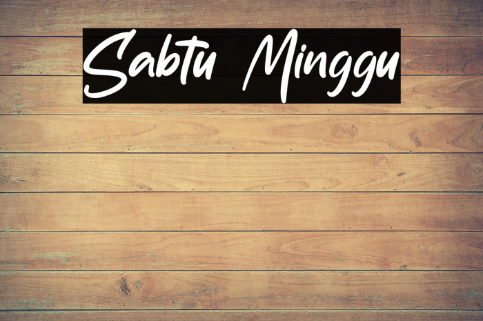 Sabtu Minggu Example 2