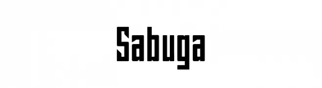 Sabuga  Frei Schriftart Herunterladen