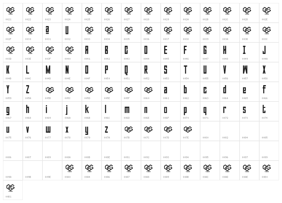 Sabuga Character Map