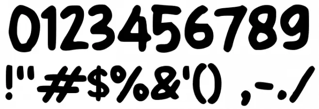 Sabuya Kids フォント その他の文字